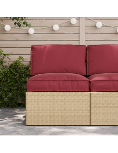 Cuscino Rosso Vino 60 x 60 x 12 cm Tessuto Oxford