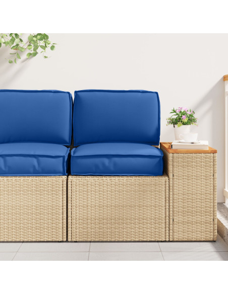Cuscino da pallet  per seduta blu reale 60x40x8 cm in tessuto Oxford
