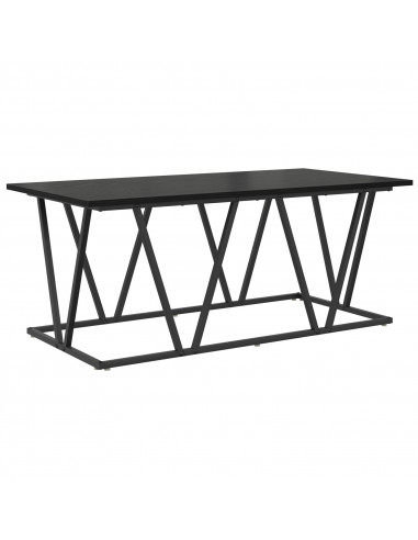 Tavolino da caffè  Nero Rovere 100x50x40 cm in Legno ingegnerizzato e Metallo