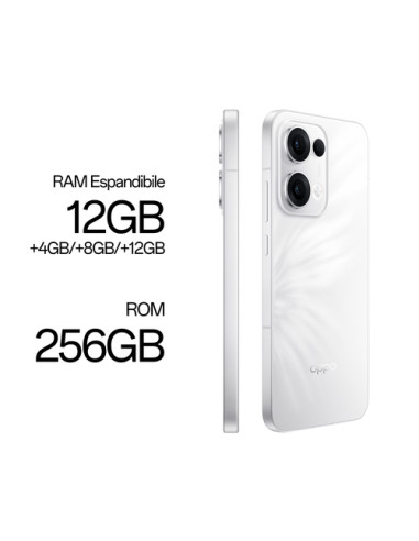 OPPO Reno13 5G AI Smartphone, Tripla fotocamera 50+8+2MP, Selfie 50MP, Display 6.59” 120HZ AMOLED FHD+, 5600mAh, RAM 12GB(Esp4