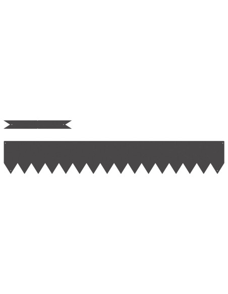 Bordure Prato 50 pz Nero 100x0,5x15 cm Acciaio