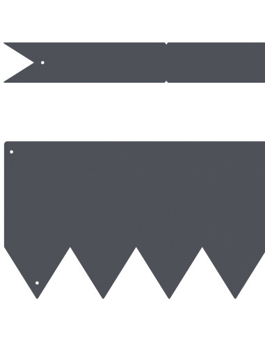 Bordura per Prato 20 pcs Antracite 100 x 0.05 x 20 cm