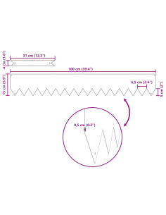 Bordura per Prato 30 pcs Antracite 100 x 0.05 x 20 cm 2