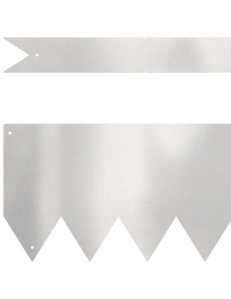 Bordura per Prato 50 pcs Argento 100 x 0.05 x 20 cm