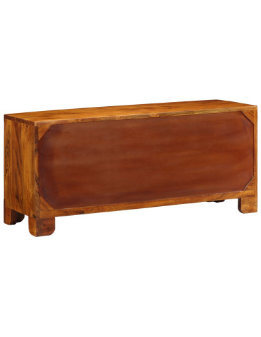 Panca per scarpe con porta Marrone miele 100 x 35 x 45 cm