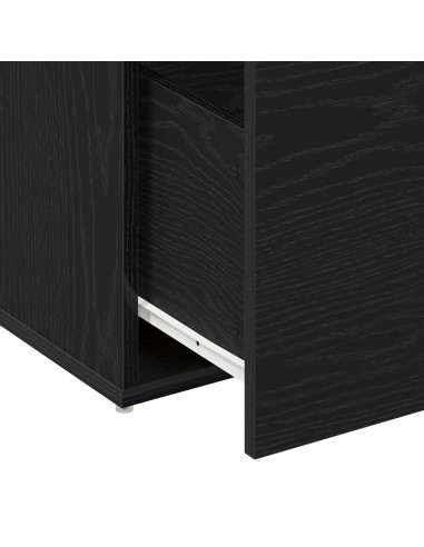 Panca per ingresso con cassetto Rovere Nero 80 x 40 x 45 cm