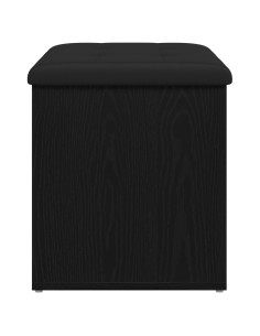 Panchina con contenitore Rovere nero 62 x 42 x 45 cm