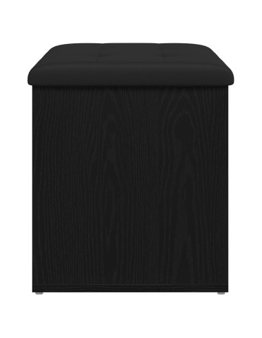 Panchina con contenitore Rovere nero 62 x 42 x 45 cm