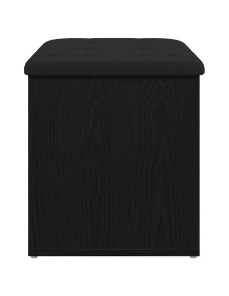 panchina da stoccaggio  rovere nero 60x40x45 cm in legno ingegnerizzato