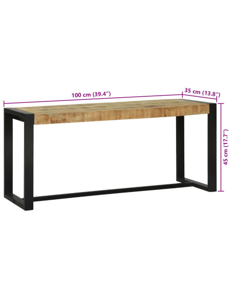 panchina  Marrone Legno di Mango 100 x 35 x 45 cm Durevole