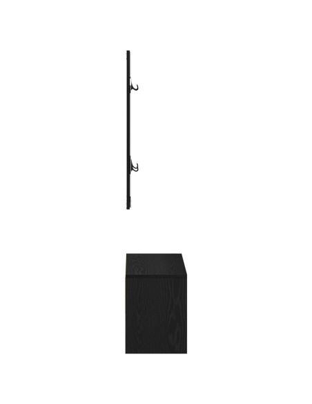 Set di Mobili per Corridoio  in Legno Ingegnierizzato Nero