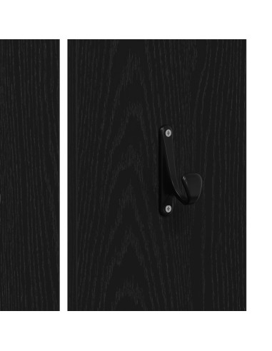 Set mobili da ingresso 4 pcs Rovere Nero Legno multistrato