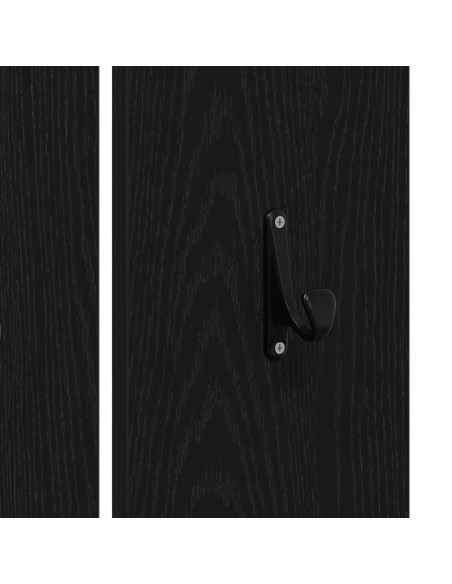 Set mobili da ingresso 4 pcs Rovere Nero Legno multistrato