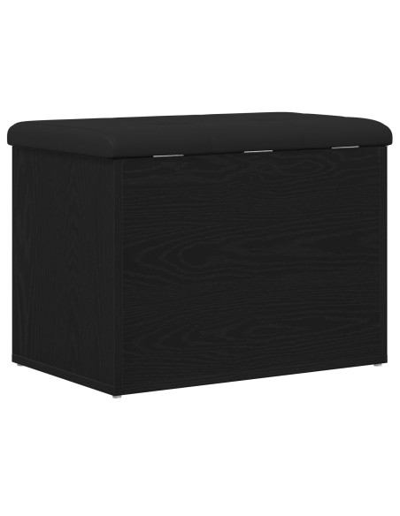 panchina da stoccaggio  rovere nero 60x40x45 cm in legno ingegnerizzato