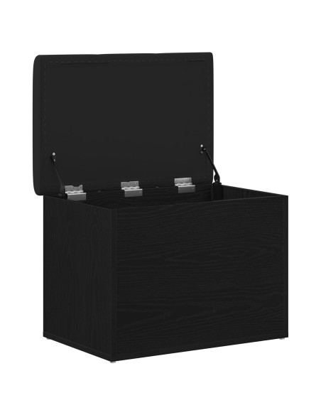 Panchina con contenitore Rovere nero 62 x 42 x 45 cm