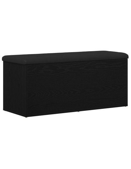 panchina da giardino  Nero Rovere 100x40x45 cm Legno ingegnerizzato