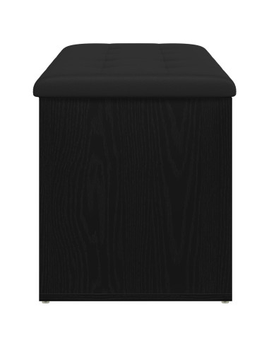 Panchina con contenitore Rovere nero 102 x 42 x 45 cm