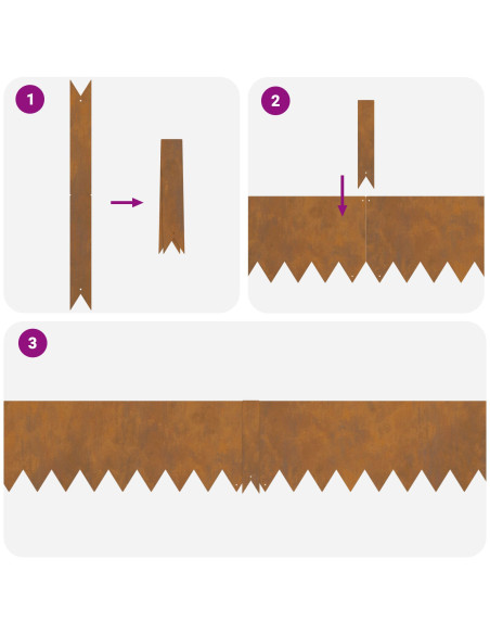 Bordura per Prato 20 pcs Marrone 100 x 0.05 x 20 cm