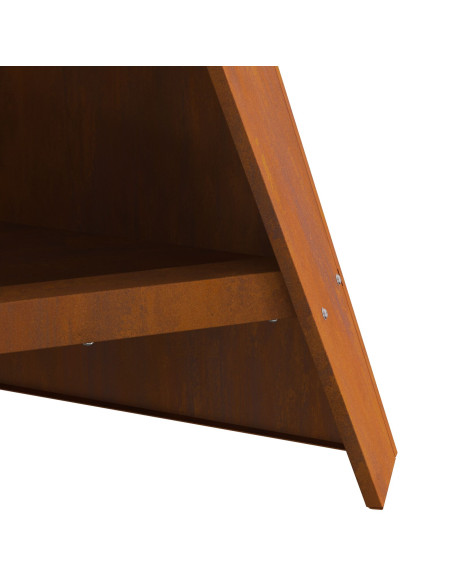 Piramide per Focolare  Nera 58x36x100 cm Acciaio