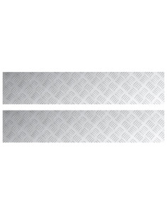Gradini per Scale 2 pcs Argento 100 x 20 cm Alluminio