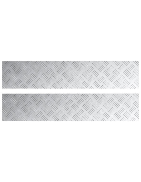 Piastra a Scacchi in Alluminio 2 pz Antiscivolo 100x20 cm