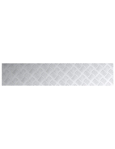 Plance a Motivo Checker in Alluminio  4 pz Antiscivolo 100x20 cm