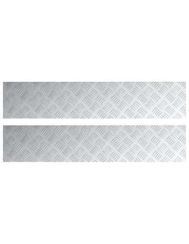 Gradini per Scale 2 pcs Argento 100 x 20 cm Alluminio