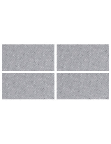 Gradini per Scale 4 pcs Argento 50 x 25 cm Alluminio