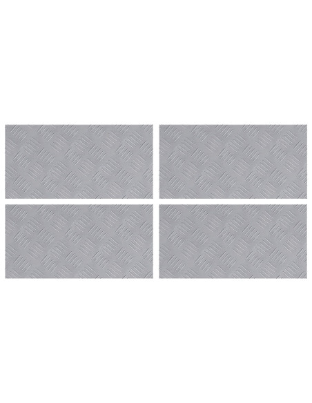 Gradini per Scale 4 pcs Argento 50 x 25 cm Alluminio