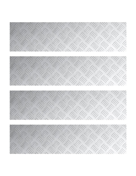 Piastre di alluminio  4 pcs Antiscivolo 100x25 cm