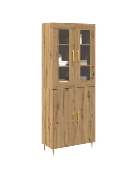 Highboard  in Rovere Artigianale 69.5x34x180 cm Legno ingegnerizzato
