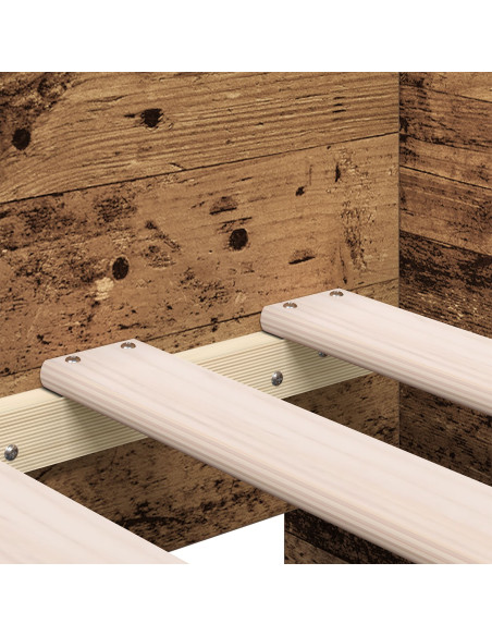 Letto a Giorno Rustico Legno Antico Legno ingegnerizzato