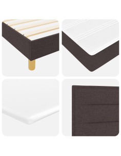 Letto a molle con materasso Marrone Scuro 90 x 200 cm Tessuto