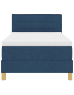Letto a molle con materasso Blu 100 x 200 cm Tessuto