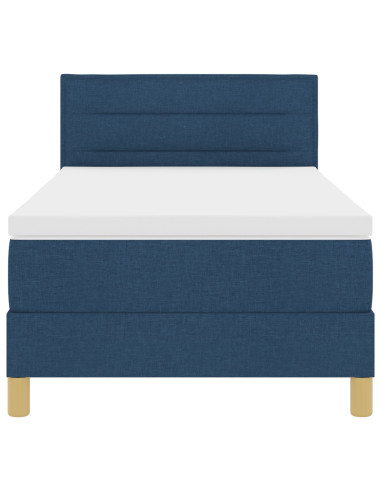 Letto a molle con materasso Blu 100 x 200 cm Tessuto