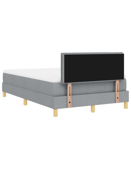 Letto con rete  con materasso grigio chiaro 120x200 cm in tessuto