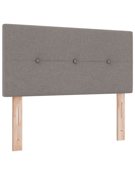 Letto a Doghe con Materasso Tortora 120x200 cm Tessuto