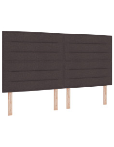 Letto a molle con materasso Marrone Scuro 180 x 200 cm Tessuto