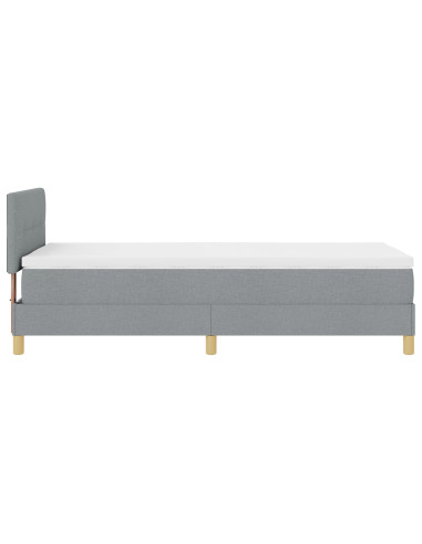 Letto a Sorgente LED con led Grigio chiaro 100 x 200 cm Tessuto