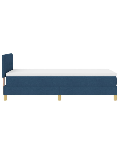 Letto a Molle con Materasso & LED Blu 100x200 cm Tessuto