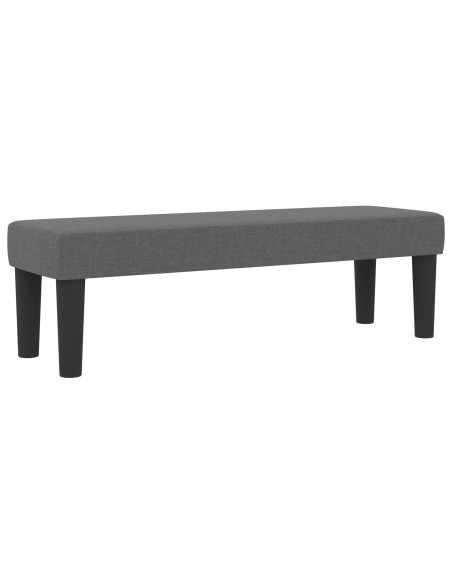 Letto Box Spring e Materasso & Panca Grigio Scuro 180x200 cm Tessuto