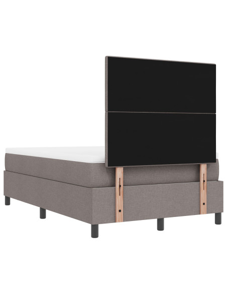 Letto Box Spring  con Materasso & Panca Taupe 120x200 cm Tessuto