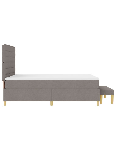 Letto a molle con materasso Talpa 140 x 190 cm Tessuto