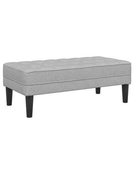 Set di divani a 2 pezzi con cuscini in tessuto grigio nuvola