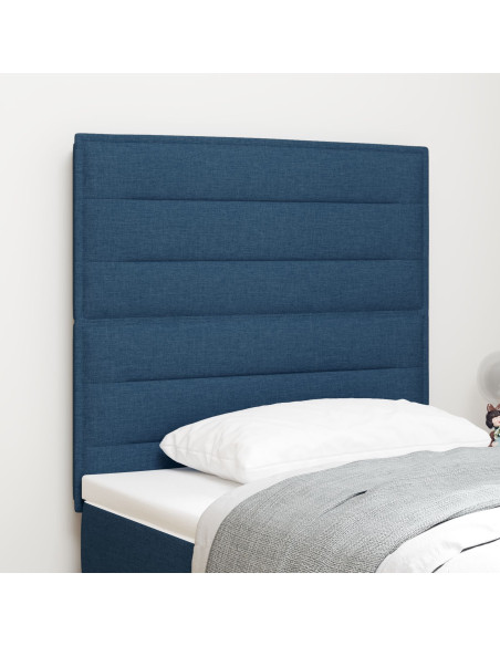 Testiera con testiera Blu 100 cm Pelle Sintetica