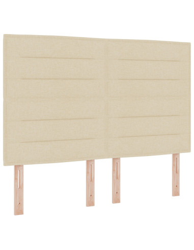 Testiera con testiera Crema 160 cm Pelle Sintetica