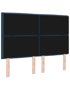 Testiera con testiera Blu 160 cm Pelle Sintetica