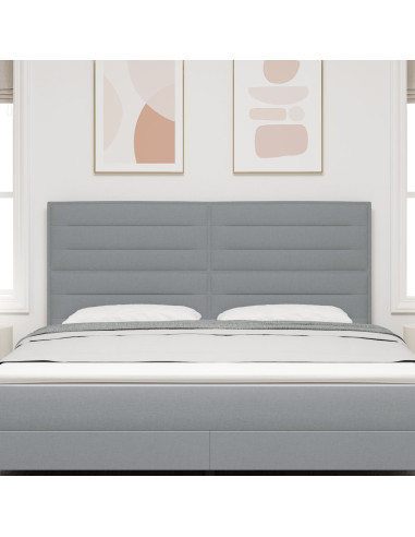 Testiera con testiera Grigio chiaro 180 cm Pelle Sintetica