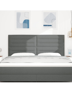 Testiera con testiera Grigio scuro 180 cm Pelle Sintetica