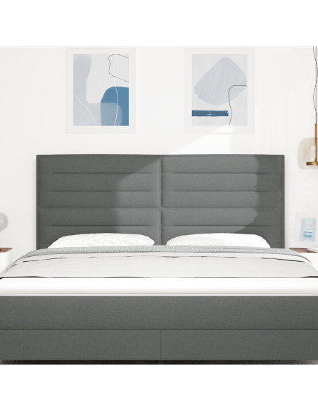 Testiera con testiera Grigio scuro 180 cm Pelle Sintetica